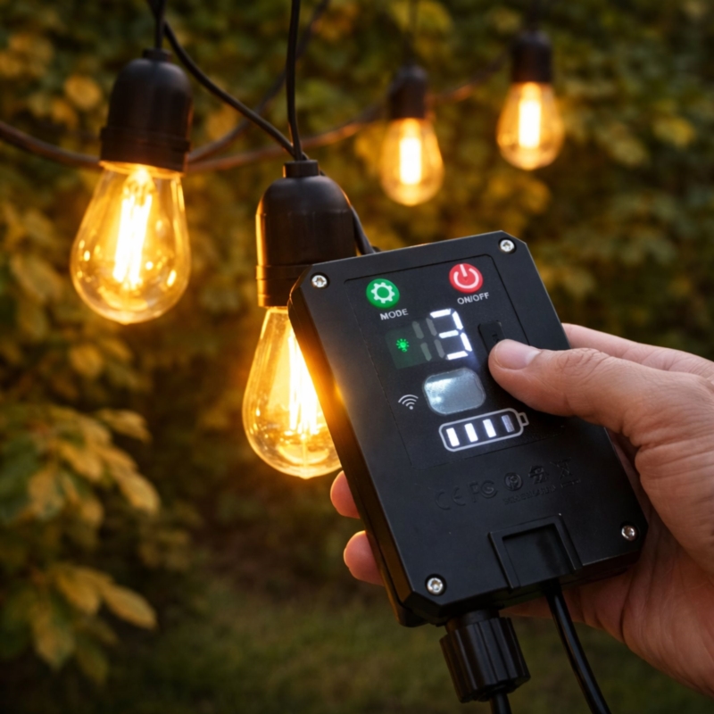 Girlanda ogrodowa solarna Żarówki Jarzeniowe 10 LED + Pilot