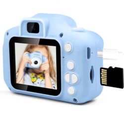 Cyfrowy aparat fotograficzny dla dzieci Niebieski + Karta 64GB