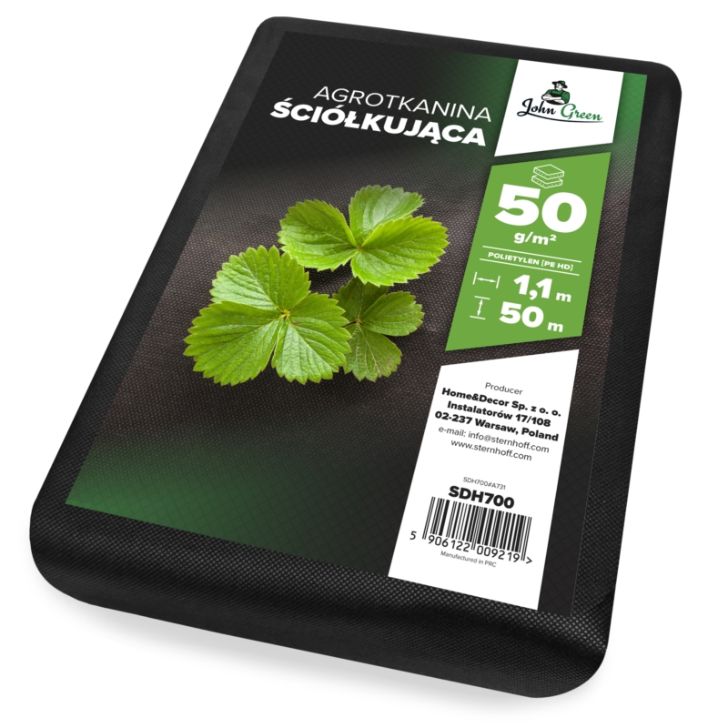Agrotkanina wiosenna ściółkująca na chwasty czarna 50g/m2 1,1x50m