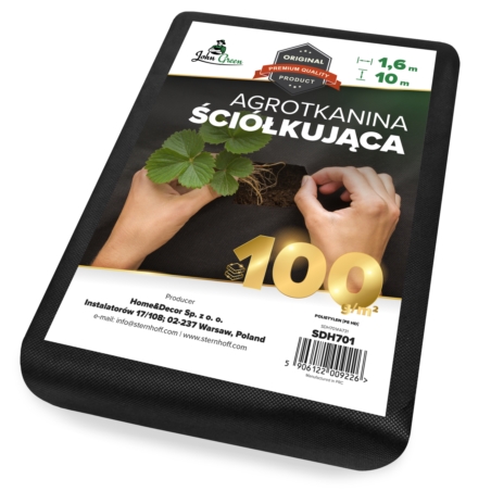 Agrotkanina wiosenna ściółkująca na chwasty czarna 100g/m2 1,6x10m