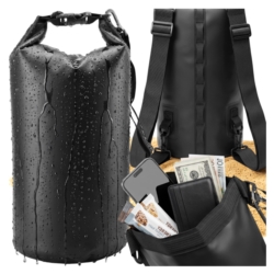 Torba wodoszczelna z regulowanym paskiem 20L Czarna