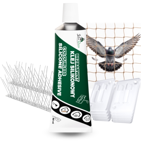 Klej silikonowy do kolców na ptaki i zaczepów do siatek 50ml