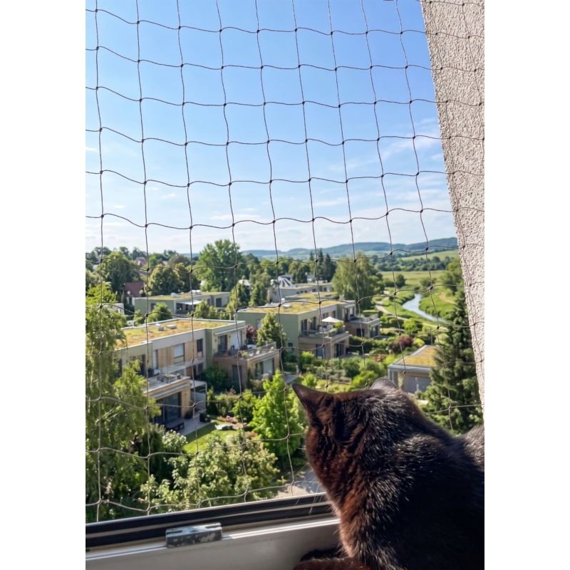 Siatka zabezpieczająca na balkon dla kota 3x6m