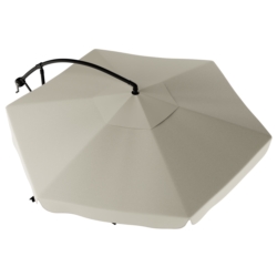Parasol ogrodowy na wysięgniku składany 350cm Kremowy + Pokrowiec
