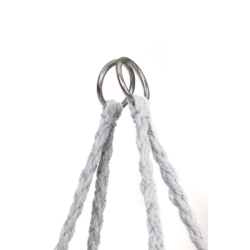 Huśtawka wisząca pleciona fotel BOHO Szara
