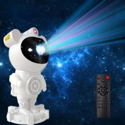 Projektor nebuli i księżyca lampka nocna Astronauta z głośnikiem + Pilot