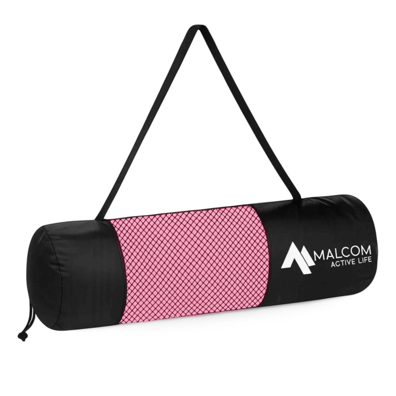 Mata antypoślizgowa do ćwiczeń, fitness lub jogi NBR Różowa 183x61x1,5cm