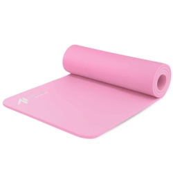 Mata antypoślizgowa do ćwiczeń, fitness lub jogi NBR Różowa 183x61x1,5cm