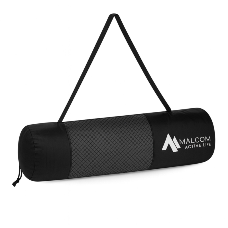 Mata antypoślizgowa do ćwiczeń, fitness lub jogi NBR Szara 183x61x1,5cm